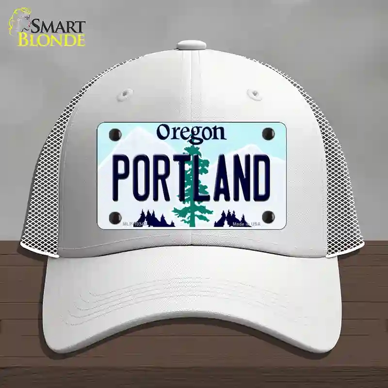 HAT19-MLP-10343 Portland Oregon Novelty License Plate Hat, Mesh - White