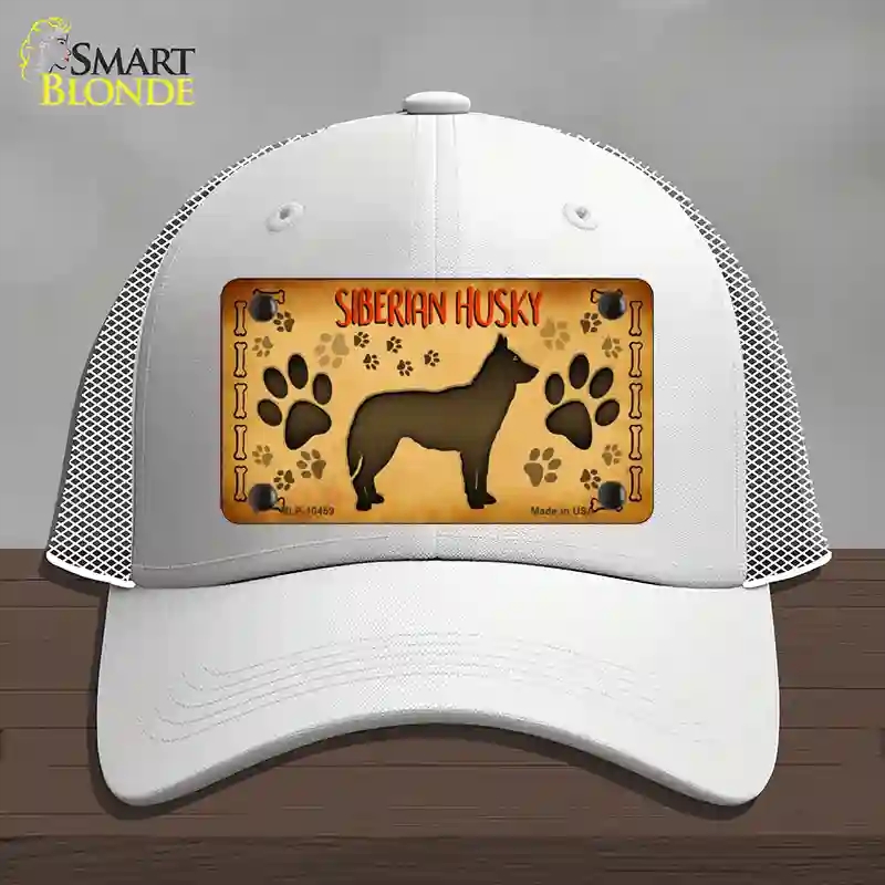 HAT19-MLP-10459 Siberian Husky Novelty License Plate Hat, Mesh - White