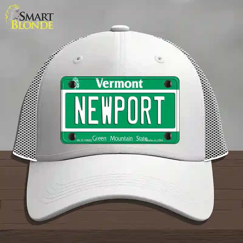 HAT19-MLP-10665  port Vermont Novelty License Plate Hat, Mesh - White