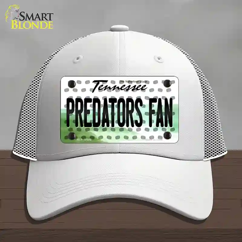 HAT19-MLP-10846 Predators Fan Tennessee Novelty License Plate Hat, Mesh - White