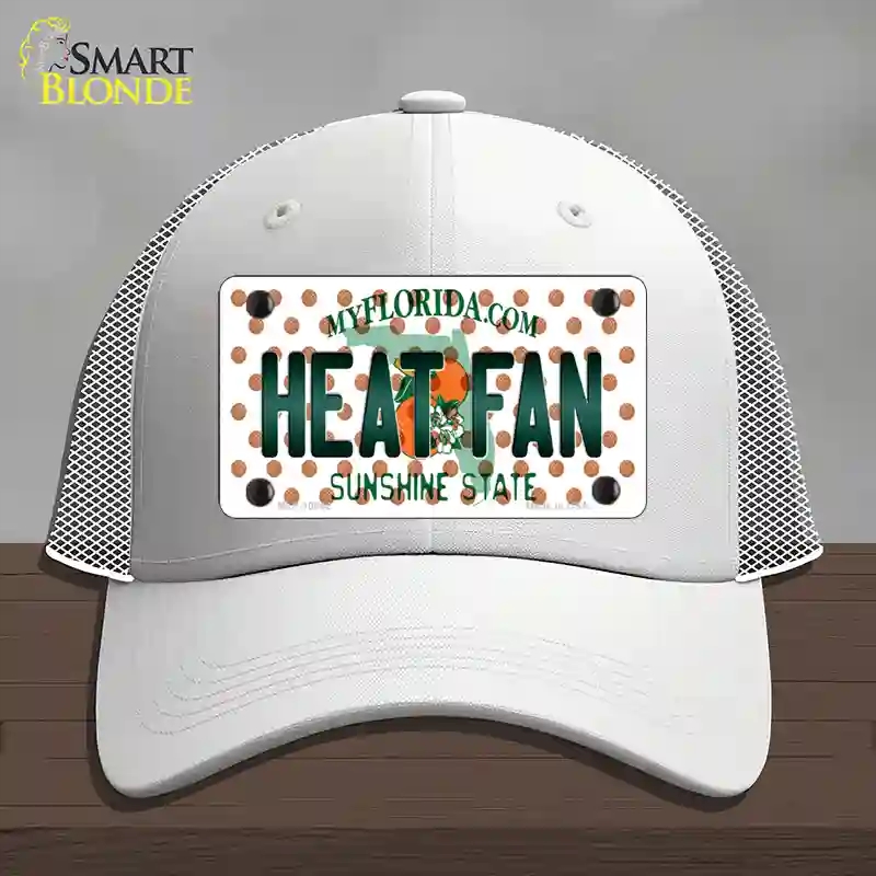 HAT19-MLP-10862 Heat Fan Florida Novelty License Plate Hat, Mesh - White