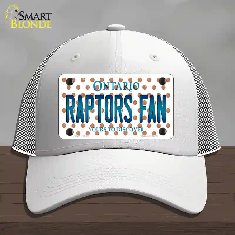 HAT19-MLP-10875 Raptors Fan Ontario Novelty License Plate Hat, Mesh - White