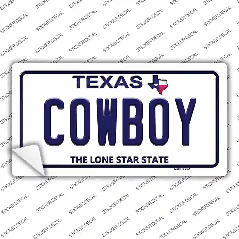 LP-9368s-S Cowboy Texas Novelty Sticker Decal, Small