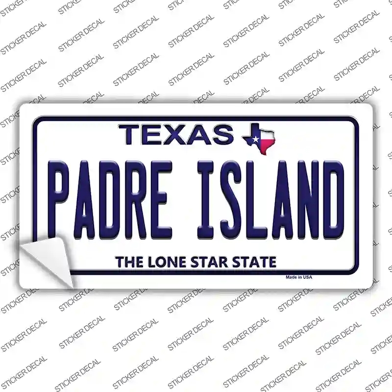 LP-9374s-L Padre Island Texas Novelty Sticker Decal, Large