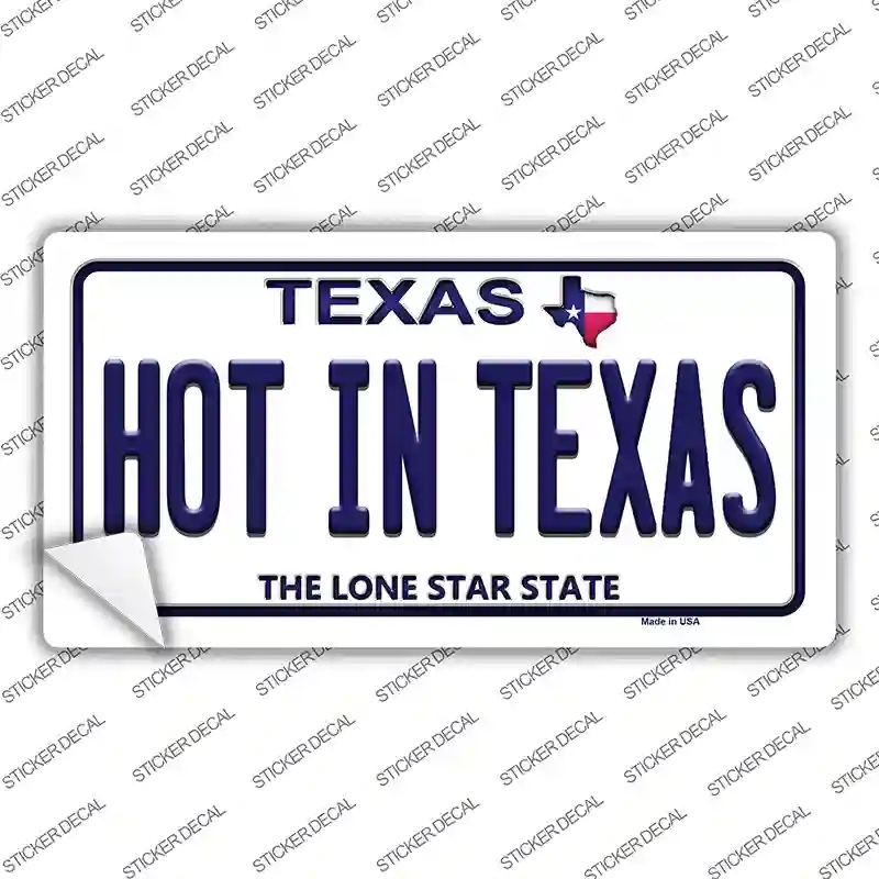 LP-9385s-L Hot in Texas Novelty Sticker Decal, Large