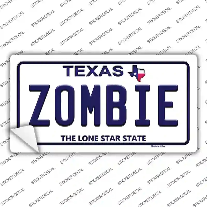 LP-9400s-S Zombie Texas Novelty Sticker Decal, Small