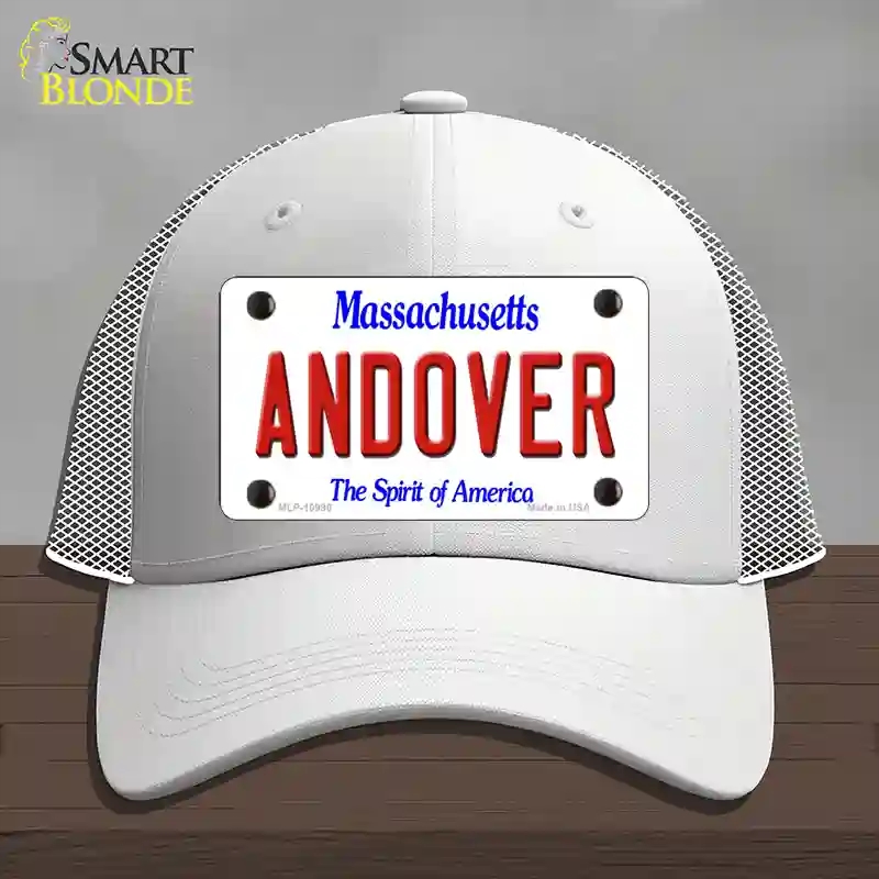 HAT19-MLP-10990 Andover Massachusetts Novelty License Plate Hat, Mesh - White