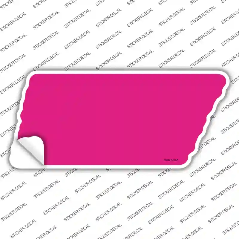 TN-002s-L Pink Solid Novelty Tennessee Shape Sticker Decal, Large