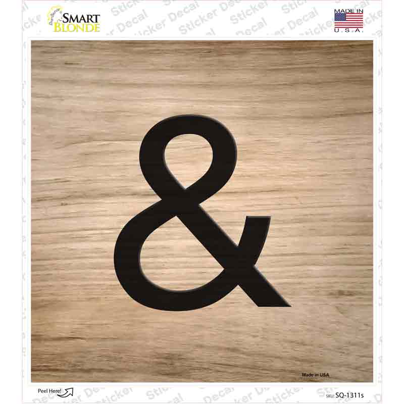 SQ-1311s-M Ampersand Symbol Tiles Novelty Square Sticker Decal, Medium