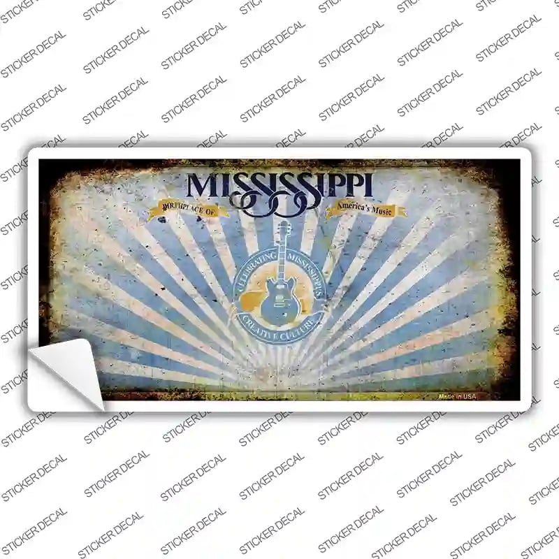 LP-9505s-S Mississippi Rusty Novelty Sticker Decal, Small