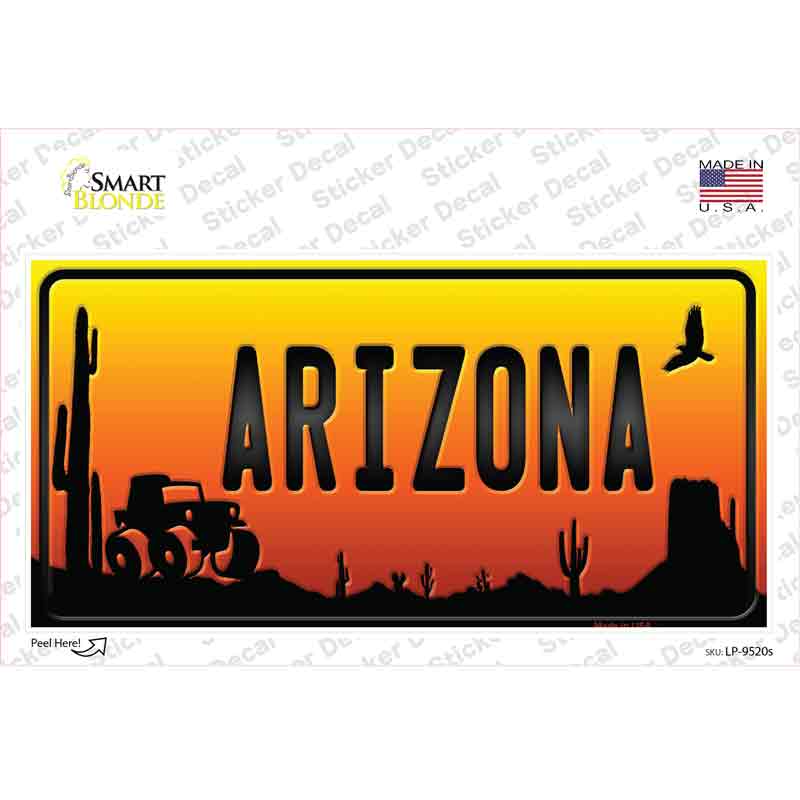 LP-9520s-M Jeep Arizona Scenic Novelty Sticker Decal, Medium