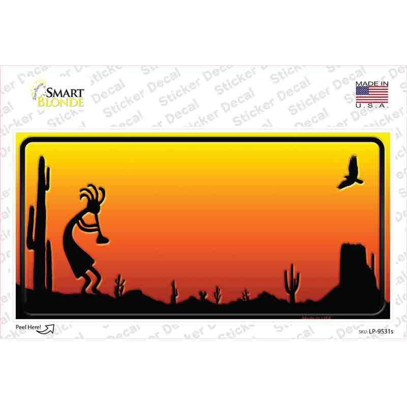 LP-9531s-M Kokopelli Blank Scenic Novelty Sticker Decal, Medium