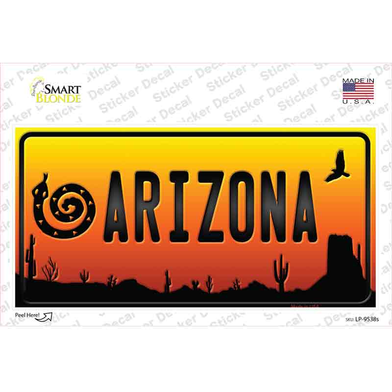 LP-9538s-M Snake Arizona Scenic Novelty Sticker Decal, Medium