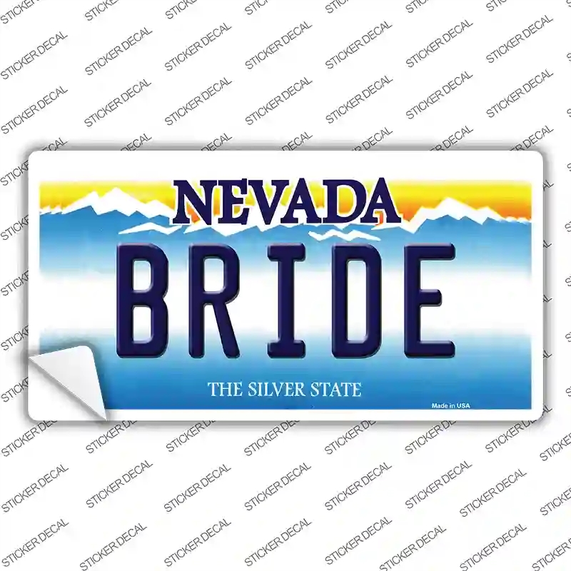LP-9543s-XL Bride Nevada Novelty Sticker Decal, Extra Large