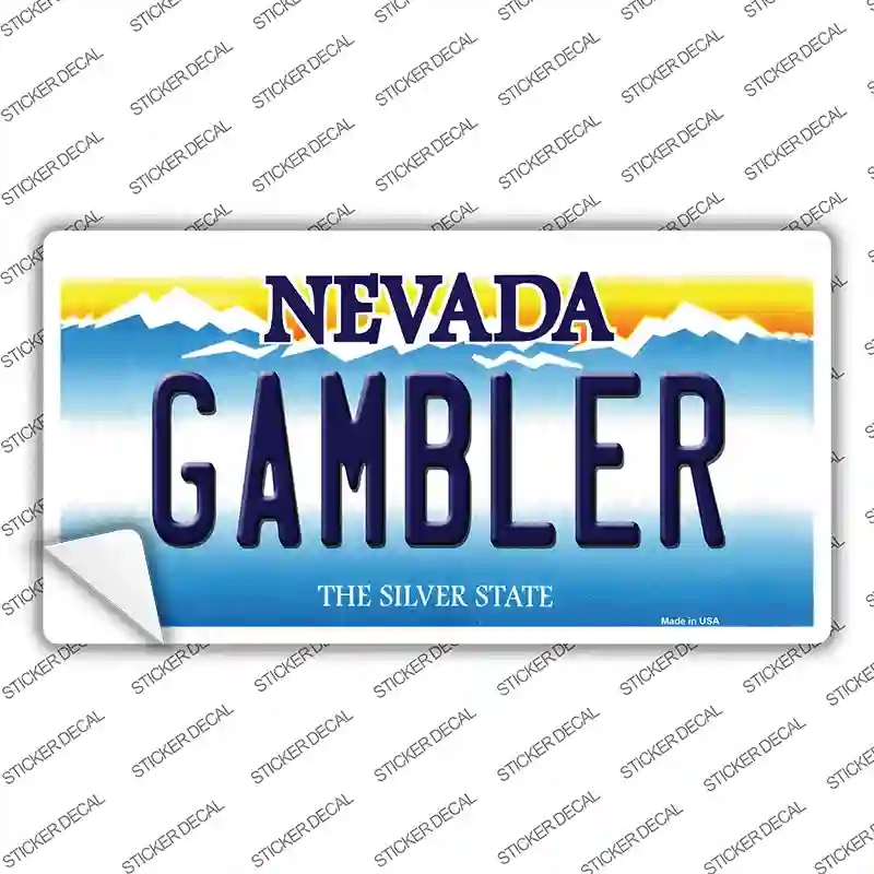 LP-9547s-S Gambler Nevada Novelty Sticker Decal, Small
