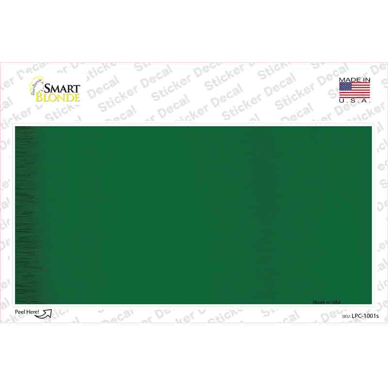 LPC-1001s-M Green Metallic Solid Novelty Sticker Decal, Medium
