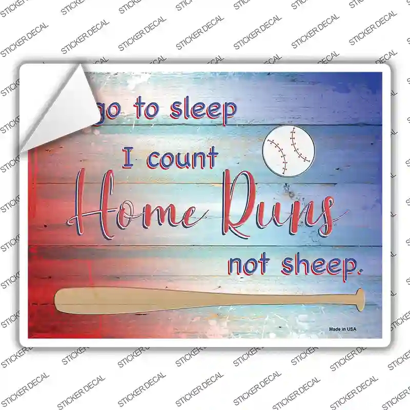 P-3541s-L I Count Home Runs Novelty Rectangular Sticker Decal, Large