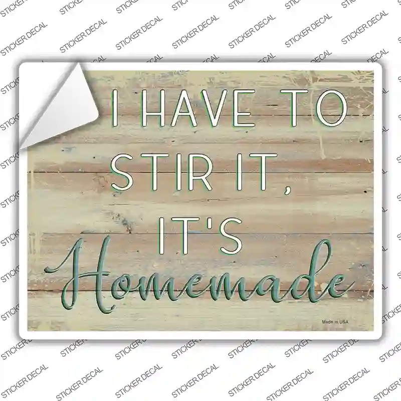 P-3543s-XL Its Homemade Novelty Rectangular Sticker Decal, Extra Large