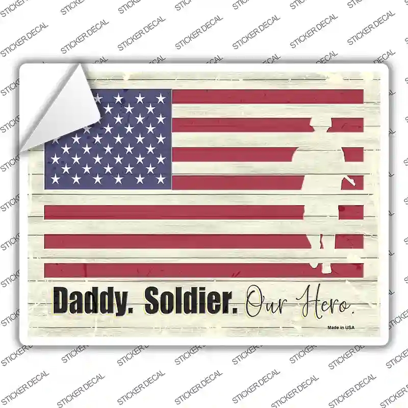 P-3551s-S Soldier Our Hero Novelty Rectangular Sticker Decal, Small