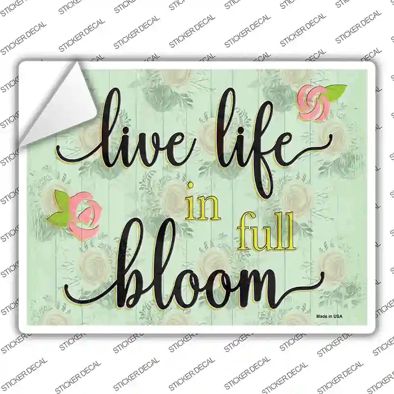 P-3554s-L Life in Full Bloom Novelty Rectangular Sticker Decal, Large