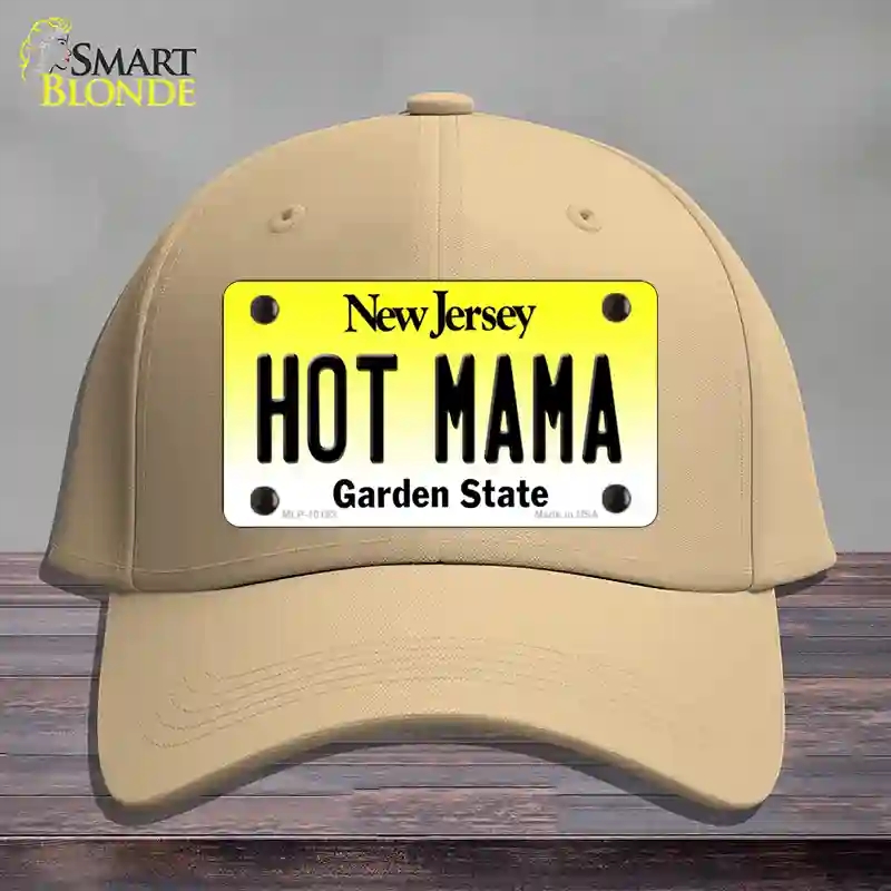 HAT22-MLP-10163 Hot Mama   Jersey Novelty License Plate Hat, Cotton - Khaki