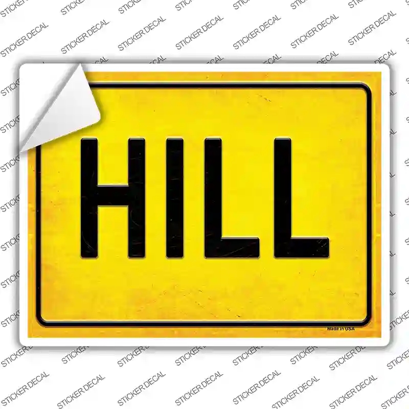 P-2695s-XL Hill Novelty Rectangle Sticker Decal, Extra Large