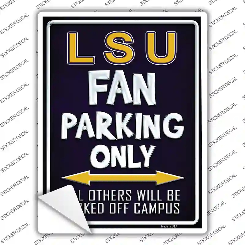 P-282s-S LSU Novelty Rectangle Sticker Decal, Small
