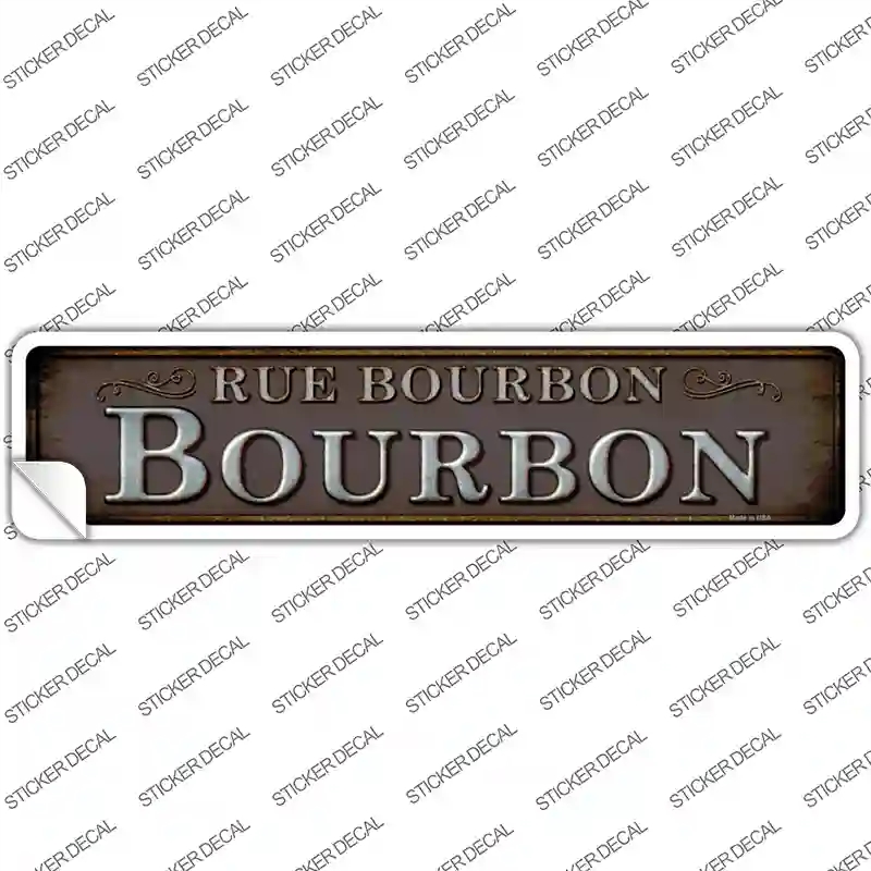 K-1118s-S Rue Bourbon Novelty Narrow Sticker Decal, Small