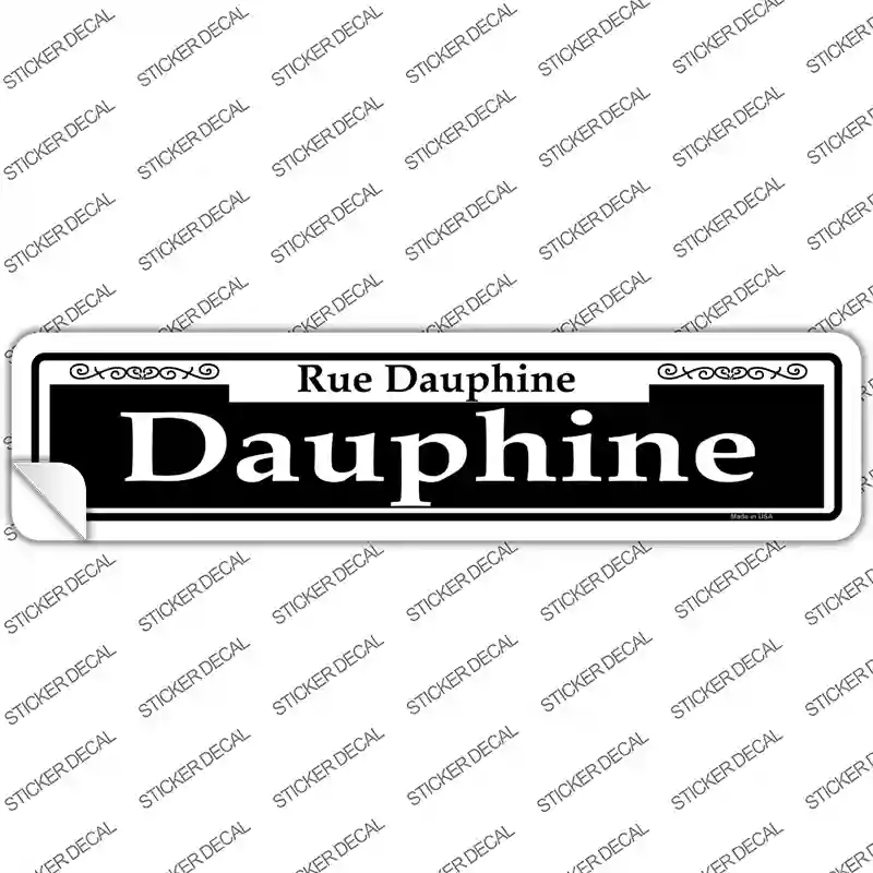 K-1127s-S Dauphine Novelty Narrow Sticker Decal, Small