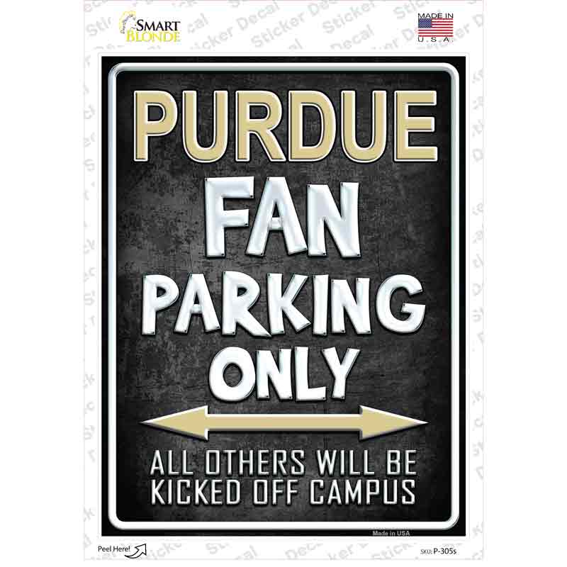 P-305s-M Purdue Novelty Rectangle Sticker Decal, Medium