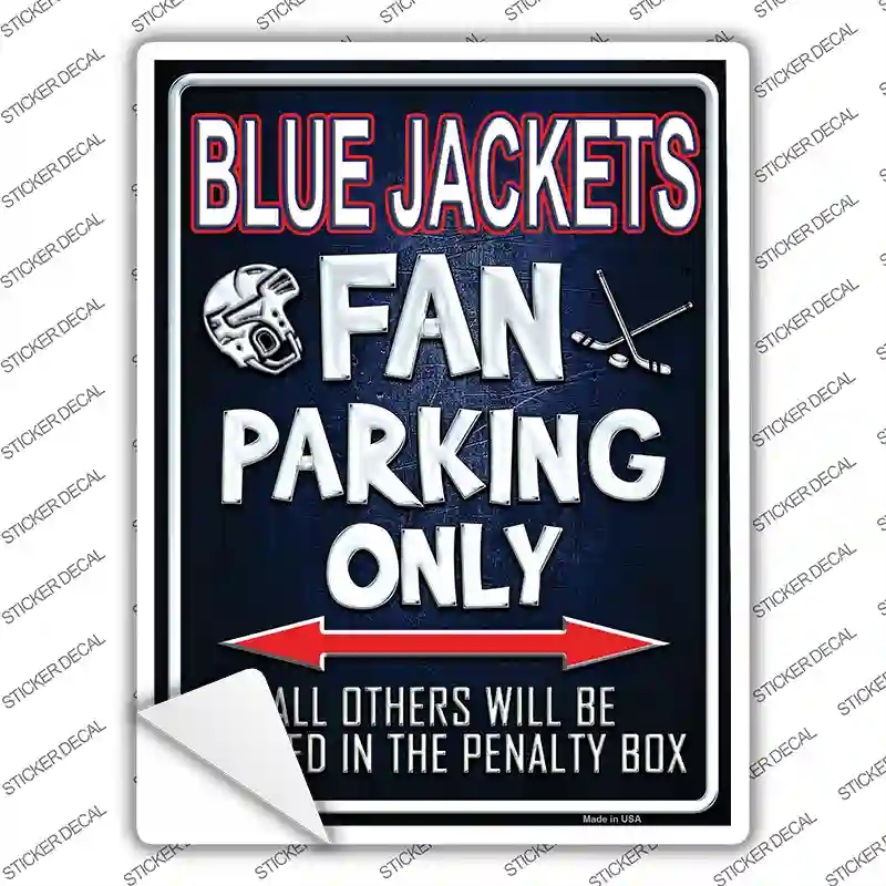 P-312s-L Blue Jackets Novelty Rectangle Sticker Decal, Large