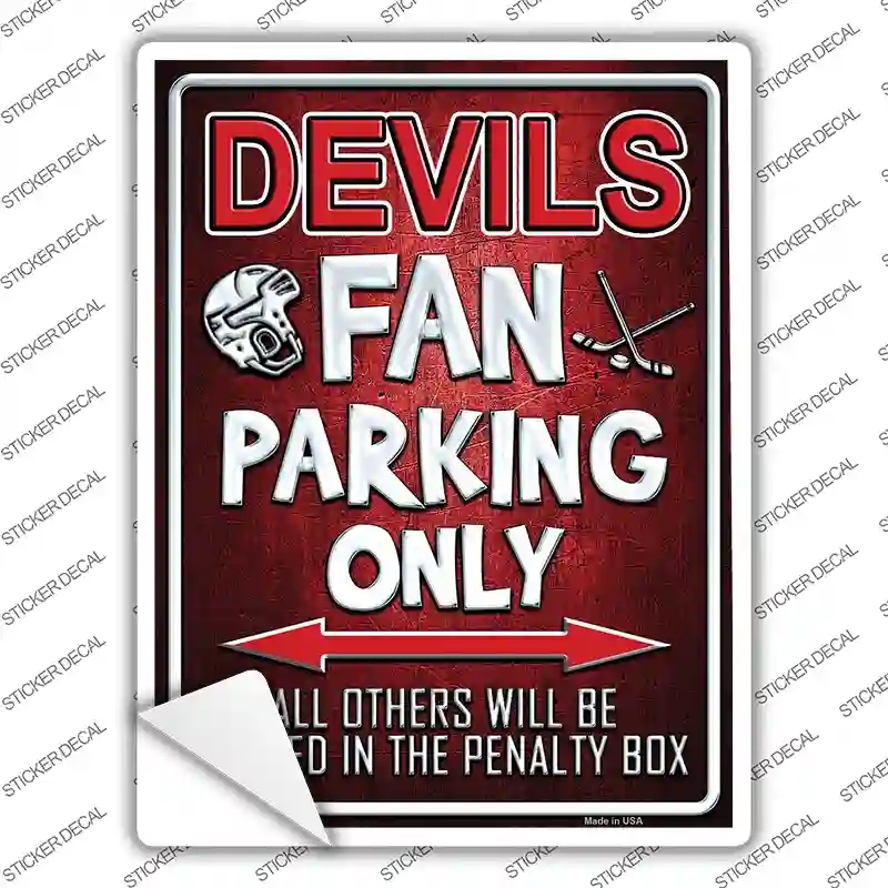 P-318s-L Devils Novelty Rectangle Sticker Decal, Large
