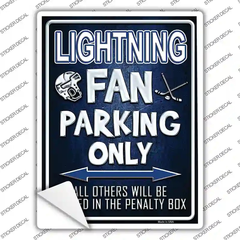 P-322s-L Lightning Novelty Rectangle Sticker Decal, Large