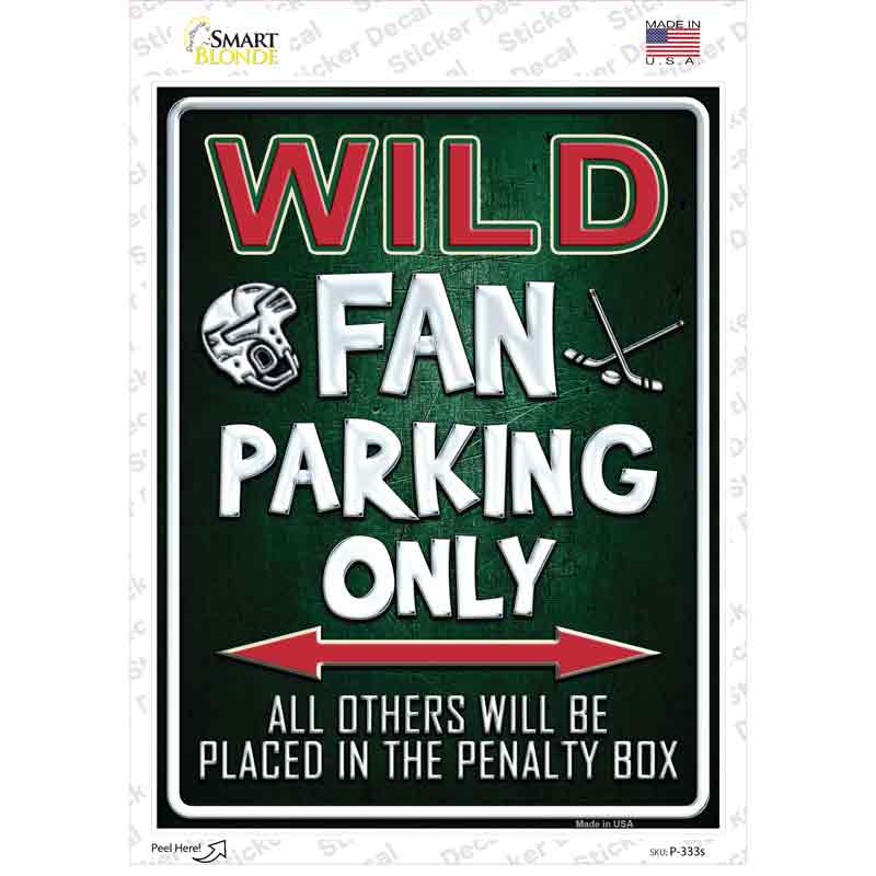 P-333s-M Wild Novelty Rectangle Sticker Decal, Medium