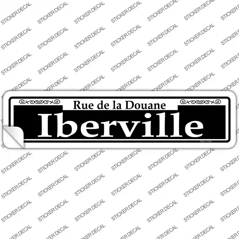 K-1132s-S Iberville Novelty Narrow Sticker Decal, Small