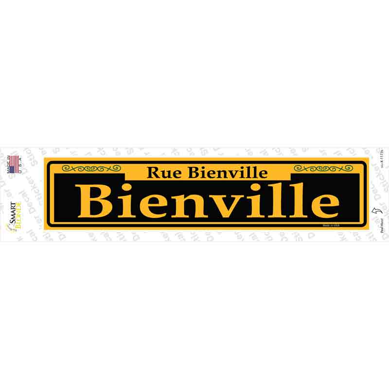 K-1173s-M Bienville Yellow Novelty Narrow Sticker Decal, Medium