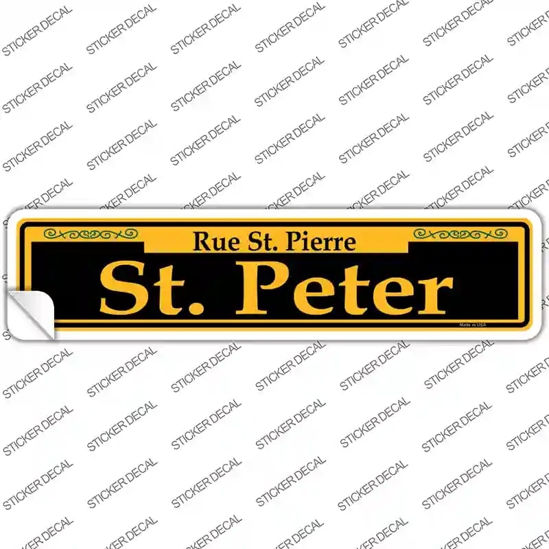 K-1179s-XL St. Peter Yellow Novelty Narrow Sticker Decal, Extra Large