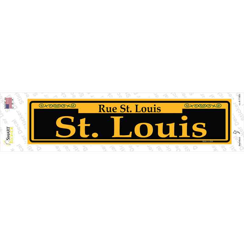 K-1180s-M St. Louis Yellow Novelty Narrow Sticker Decal, Medium