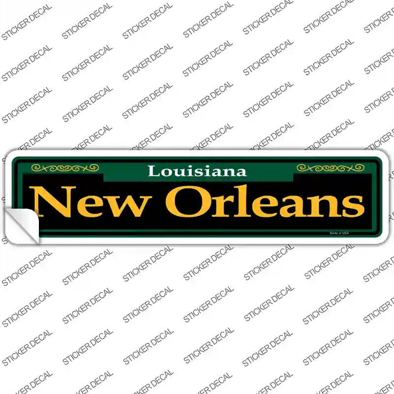 K-1231s-S   Orleans Green Novelty Narrow Sticker Decal, Small