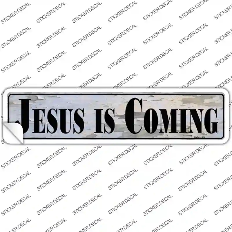 K-1275s-S Jesus is Coming Novelty Narrow Sticker Decal, Small