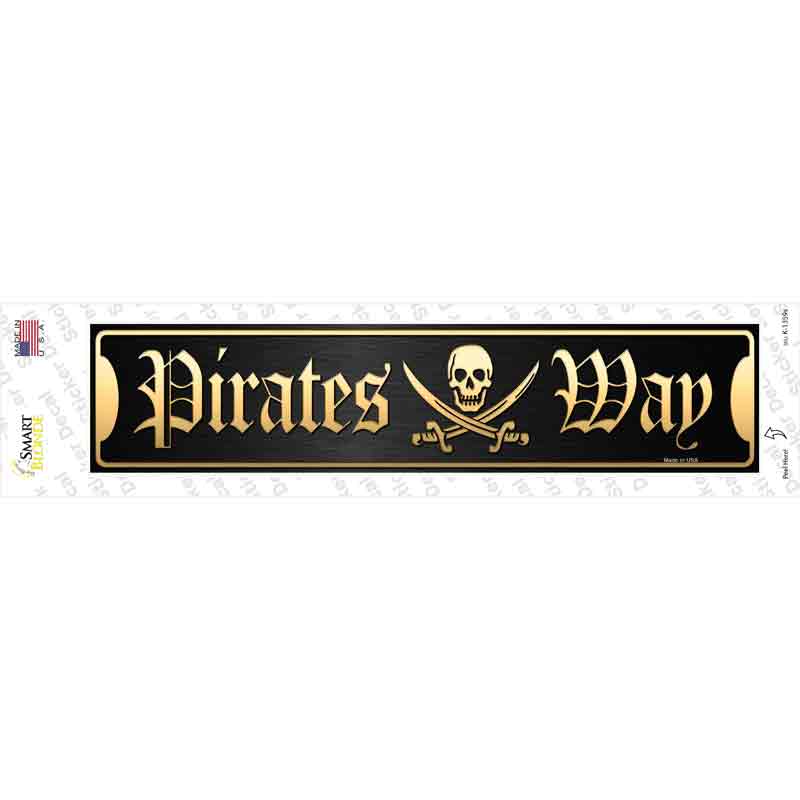 K-1359s-M Pirates Way Novelty Narrow Sticker Decal, Medium