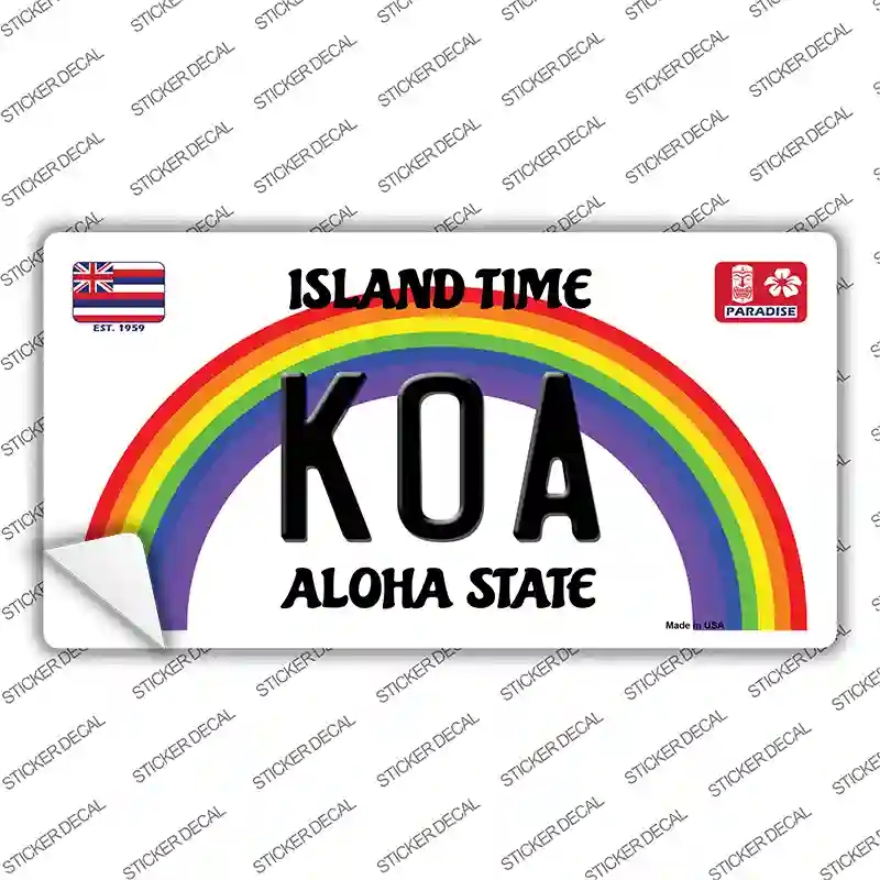 LP-12599s-L Koa Hawaii Novelty Sticker Decal, Large