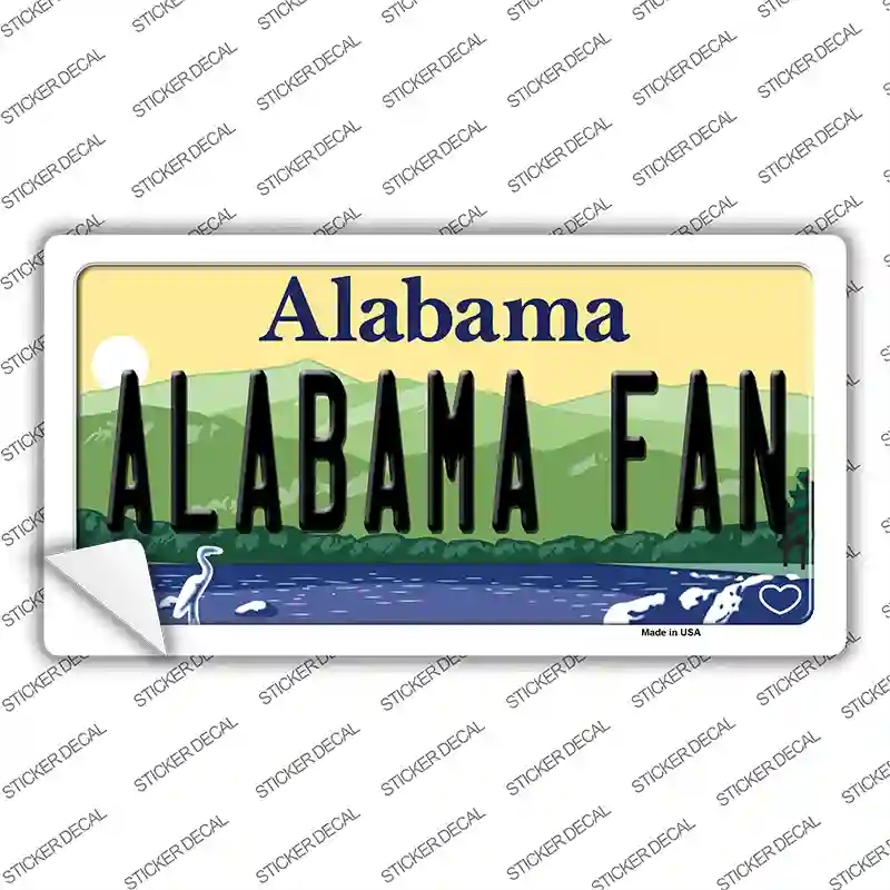 LP-12613s-S Alabama Fan Novelty Sticker Decal, Small