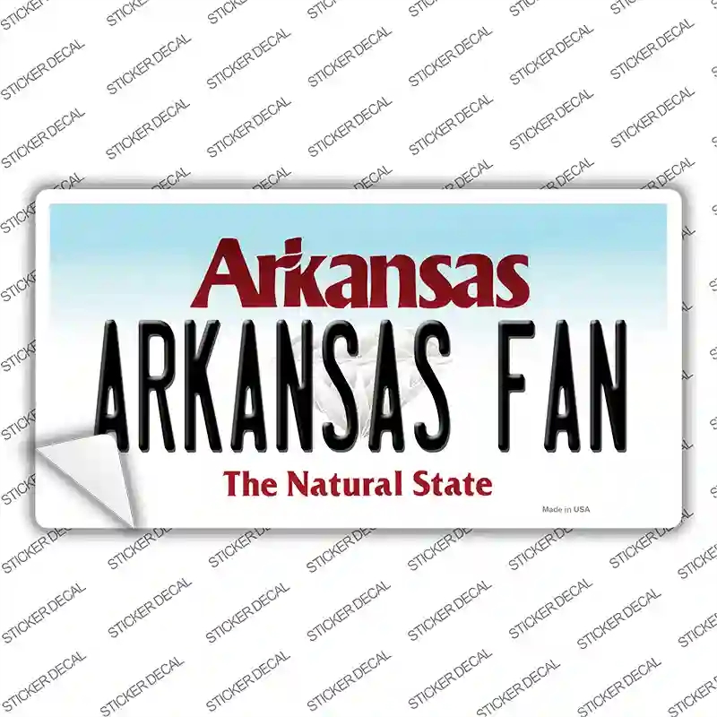 LP-12643s-S Arkansas Fan Novelty Sticker Decal, Small