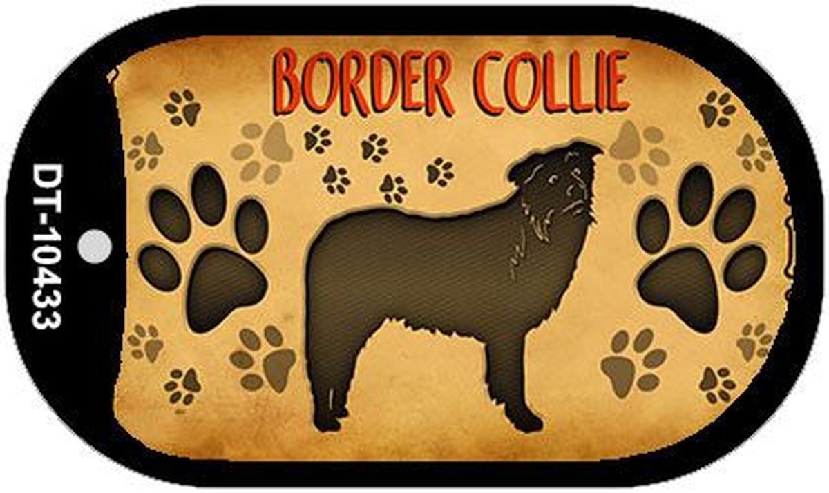 Picture of Smart Blonde DT-10433 1.5 x 2 in. Border Collie Novelty Metal Dog Tag Necklace