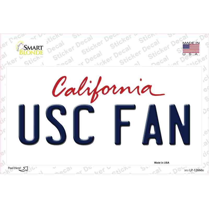 LP-12666s-M USC Fan Novelty Sticker Decal, Medium