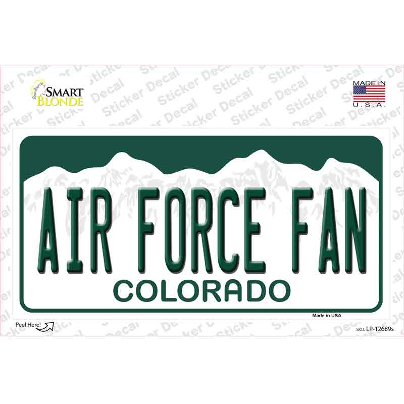 LP-12689s-M Air Force Fan Novelty Sticker Decal, Medium
