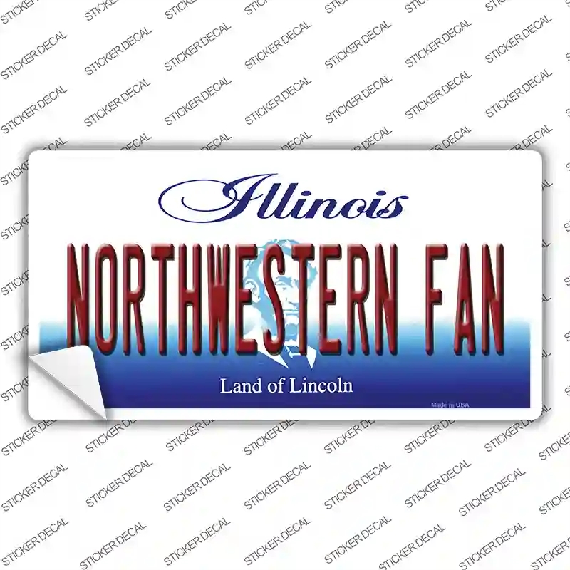 LP-12747s-S Northwestern Fan Novelty Sticker Decal, Small