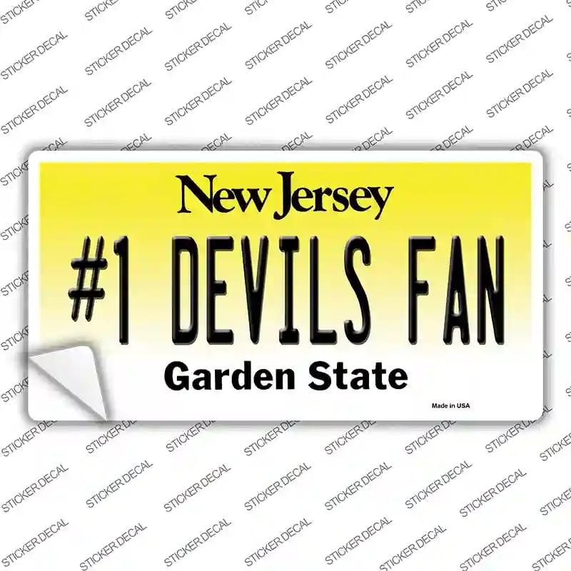 LP-13446s-S Number 1 Devils Fan Novelty Sticker Decal, Small