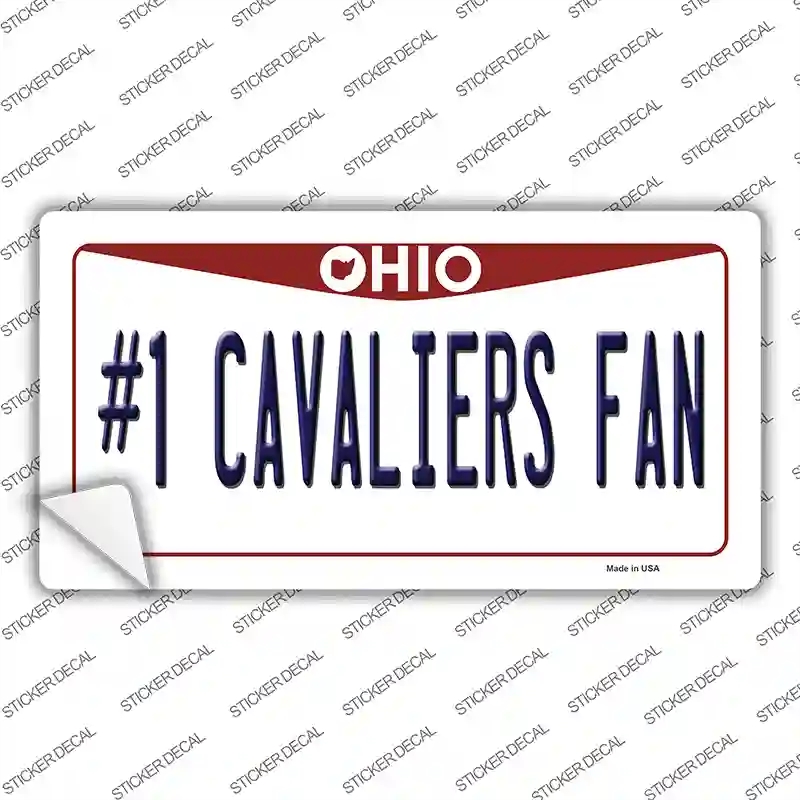 LP-13482s-L Number 1 Cavaliers Fan Novelty Sticker Decal, Large